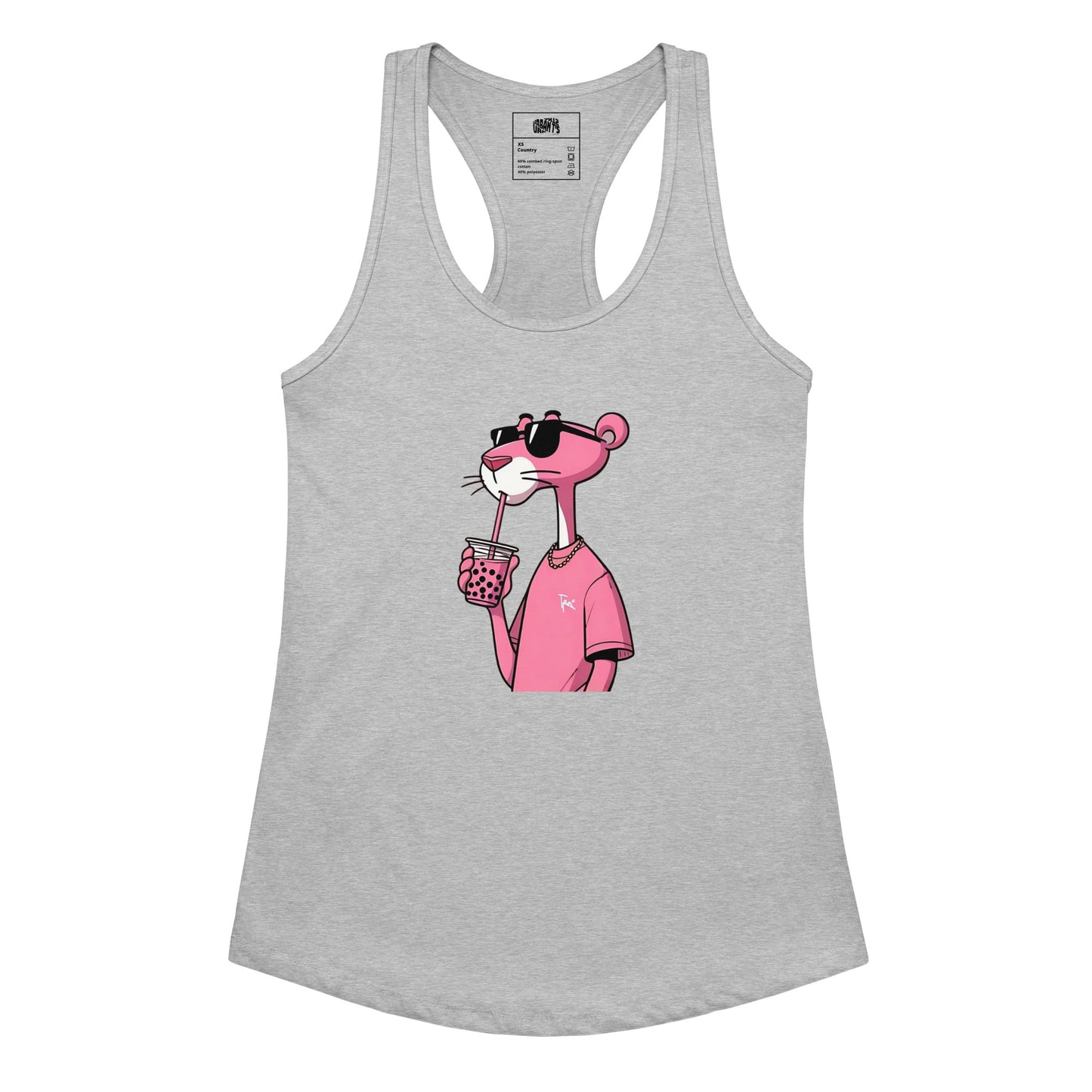 Pink panther woman’s tank top, gift for her, Retro pink, pink for girlfriend - Urbants