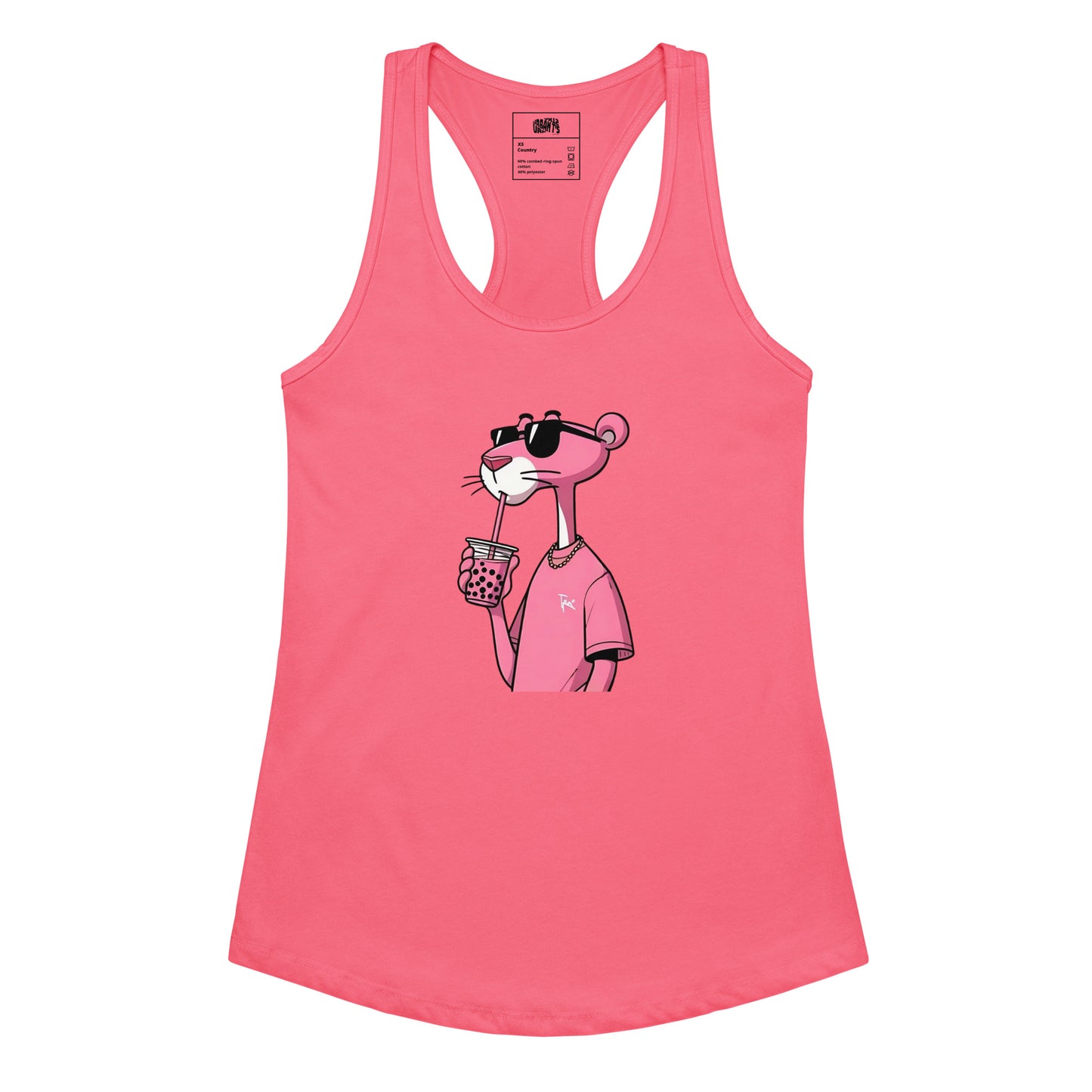 Pink panther woman’s tank top, gift for her, Retro pink, pink for girlfriend - Urbants