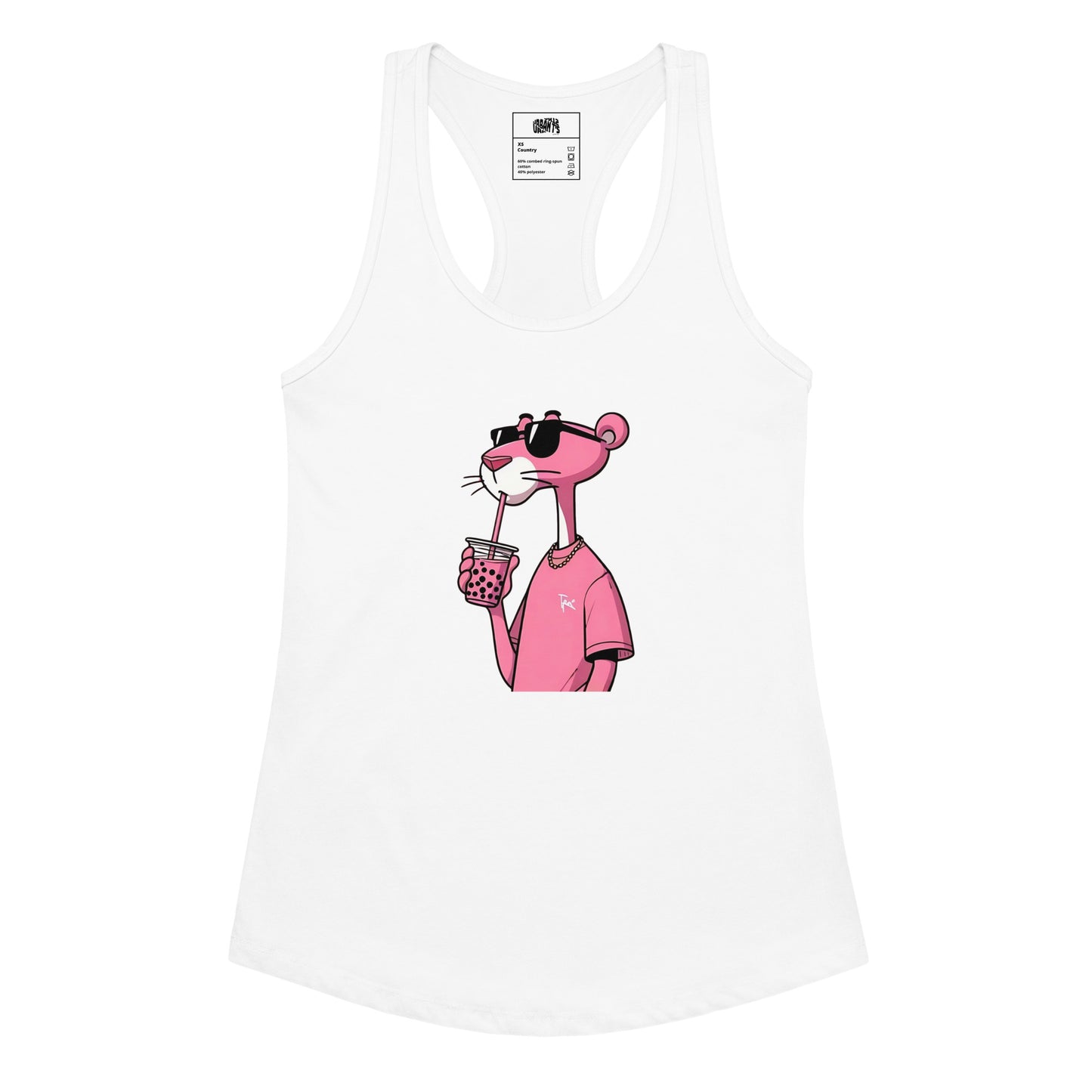 Pink panther woman’s tank top, gift for her, Retro pink, pink for girlfriend - Urbants