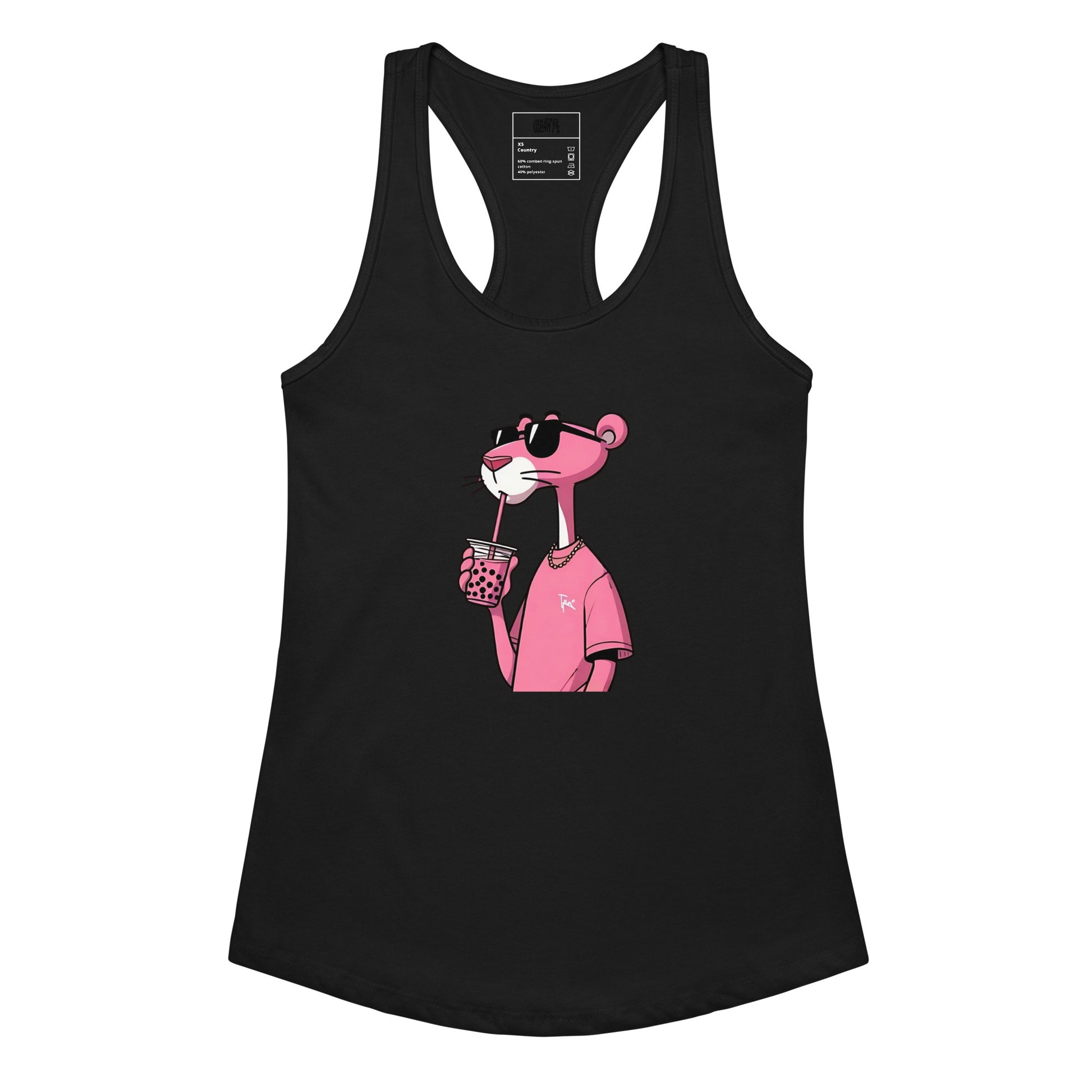 Pink panther woman’s tank top, gift for her, Retro pink, pink for girlfriend - Urbants