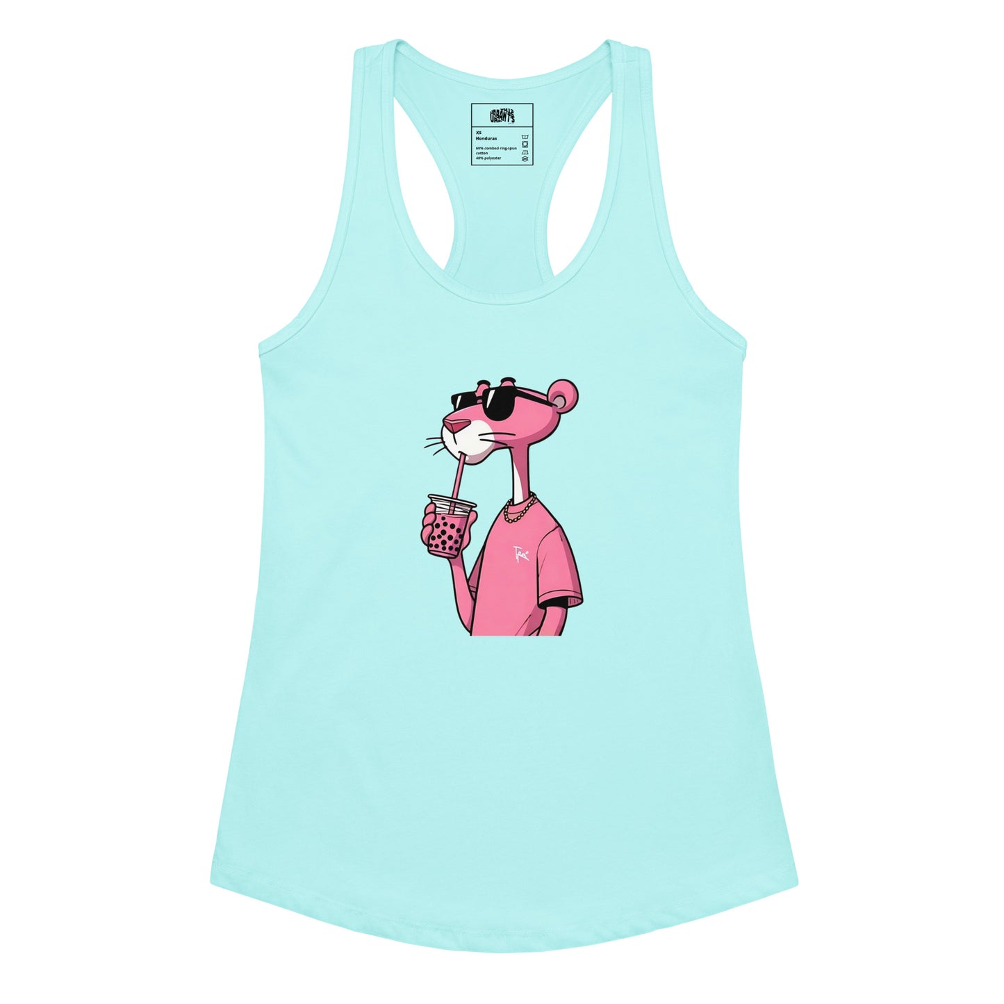 Pink panther woman’s tank top, gift for her, Retro pink, pink for girlfriend - Urbants