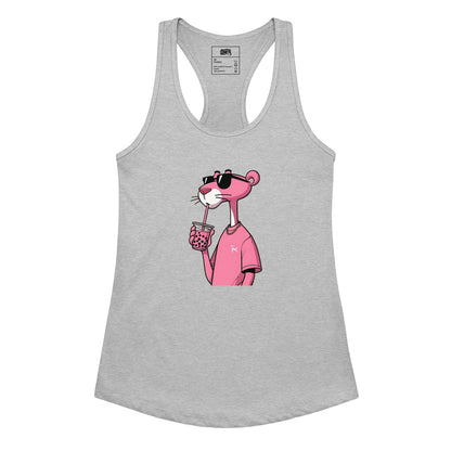 Pink panther woman’s tank top, gift for her, Retro pink, pink for girlfriend - Urbants