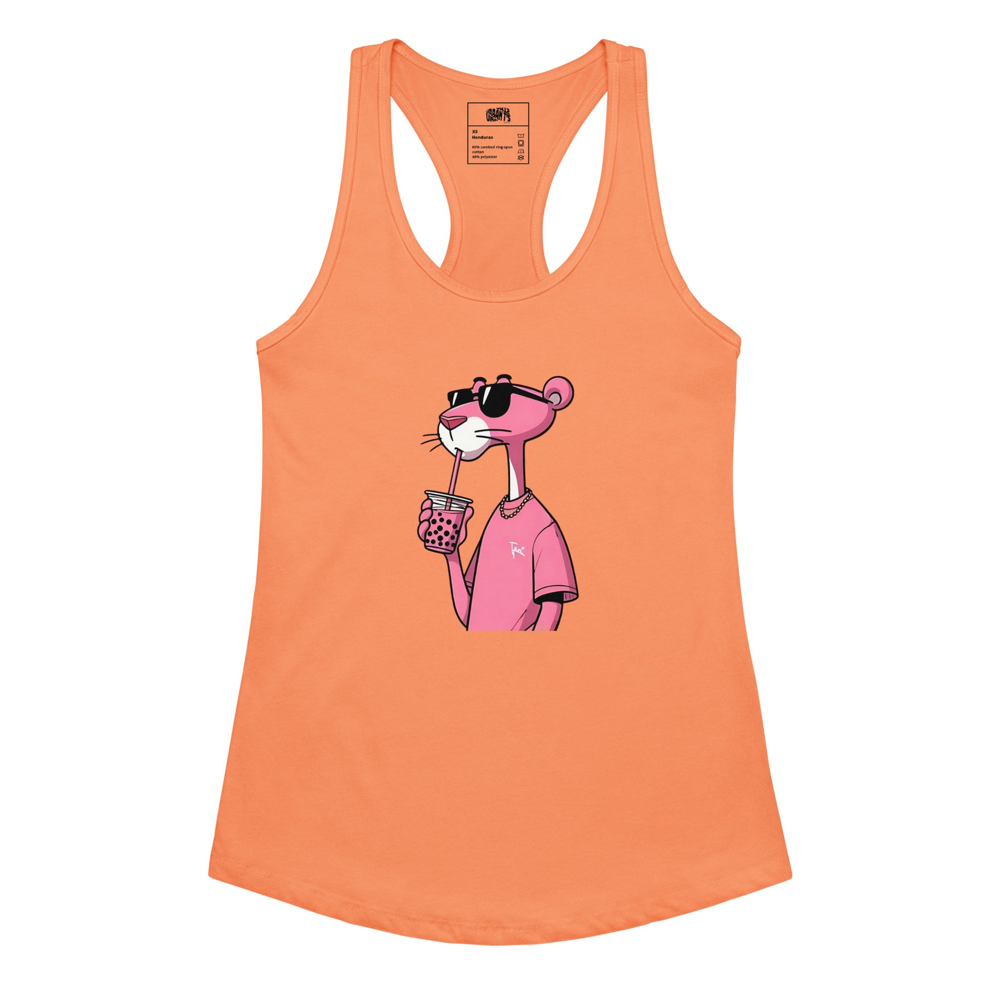 Pink panther woman’s tank top, gift for her, Retro pink, pink for girlfriend - Urbants