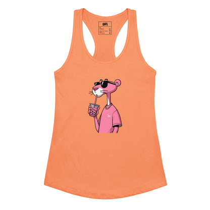 Pink panther woman’s tank top, gift for her, Retro pink, pink for girlfriend - Urbants