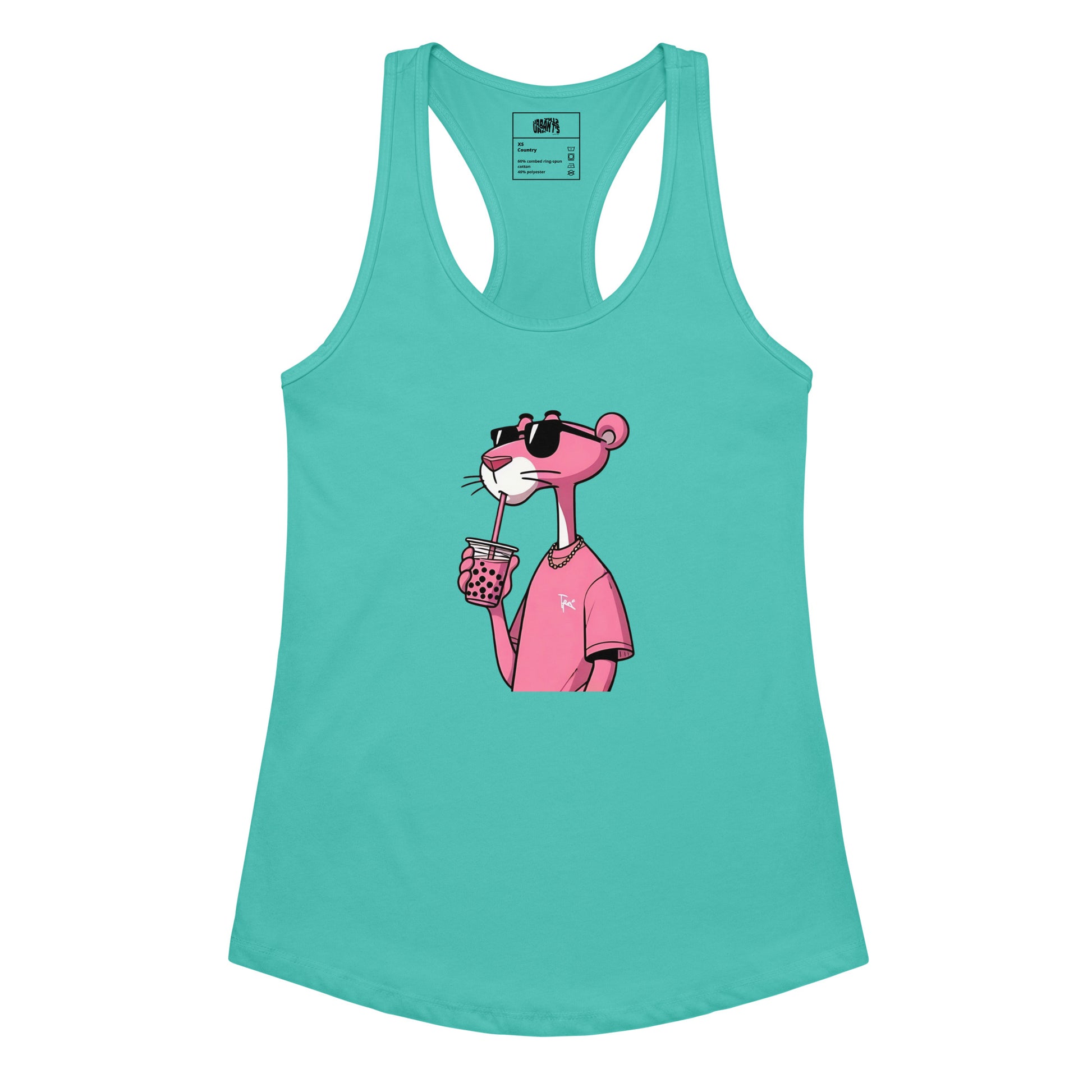 Pink panther woman’s tank top, gift for her, Retro pink, pink for girlfriend - Urbants
