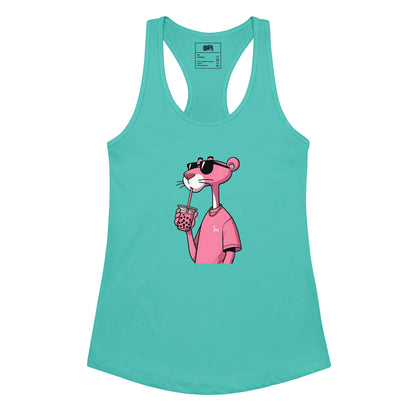 Pink panther woman’s tank top, gift for her, Retro pink, pink for girlfriend - Urbants